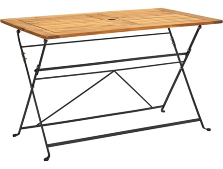 Mesa de jardín VIDAXL Marrón Madera de acacia (120x70x74 cm)