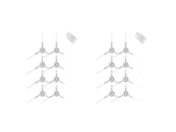 16x Side Brush Kits For Xiaomi Mijia G1/mjstg1/skv4136gl Mi Robot Vacuum-mop Essential Accessories