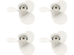 4x Hélice De Hors-bord À 3 Pales In Alliage D'aluminium, 9 1/4 X 10-j1 Para