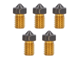 5 Boquillas De Latón Con Revestimiento De Ptfe Para Impresoras 3d, 0,4 Mm, Alto Flujo, Compatibles Con Filamento De 1,75 Mm.