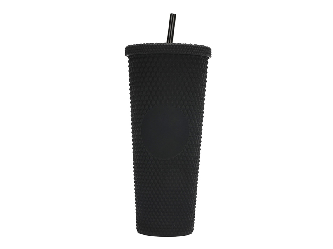 Vaso Grande De 710 Ml/24 Oz Con Tapa Antigoteo Y Pajita Reutilizable.