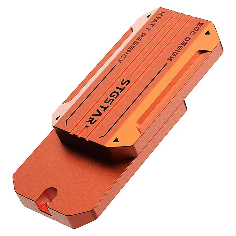 (naranja) Juguete Antiestrés Mecánico Deslizante De Metal Con Imán, Para Aliviar El Estrés.