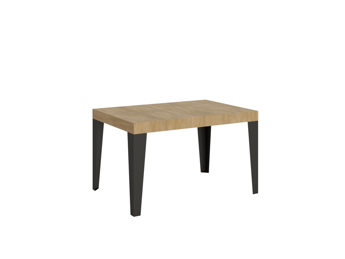 Mesa extensible 90x120/224 cm Flame Roble Natural estructura Antracita