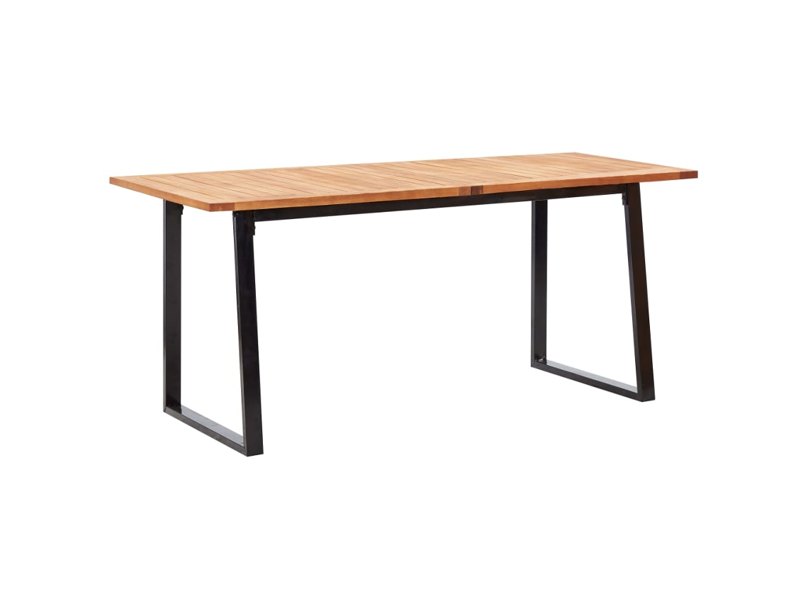 Maison Exclusive - Set Comedor Jardín 7 Pzas Ratán Sintético Y Madera Acacia Negro