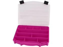 Caja Organizadora De Herramientas Y Componentes Electrónicos De Plástico Fucsia Con 10