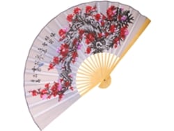 Elegante Abanico Decorativo Chino Estilo Oriental Fabricado Papel Bambú 0 9 Ligero Fácil Instalar Ideal Bodas