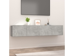 Estantería/Muebles de TV 2Pzs 80X30X30 Cm Madera Procesada Gris Cemento