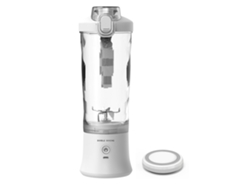 Licuadora portátil recargable (blanca) 600 ml | 4000 mAh | 6 cuchillas | Resistente al agua