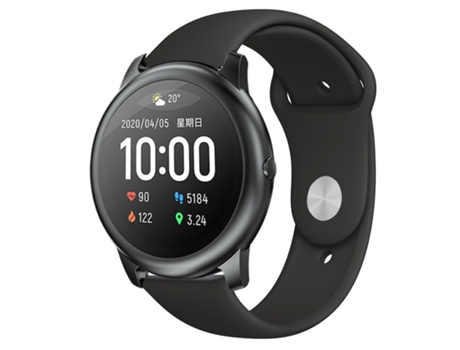 Correa de reloj inteligente para Xiaomi Haylou Solar Correa de repuesto con hebilla inversa de silicona (Negro)