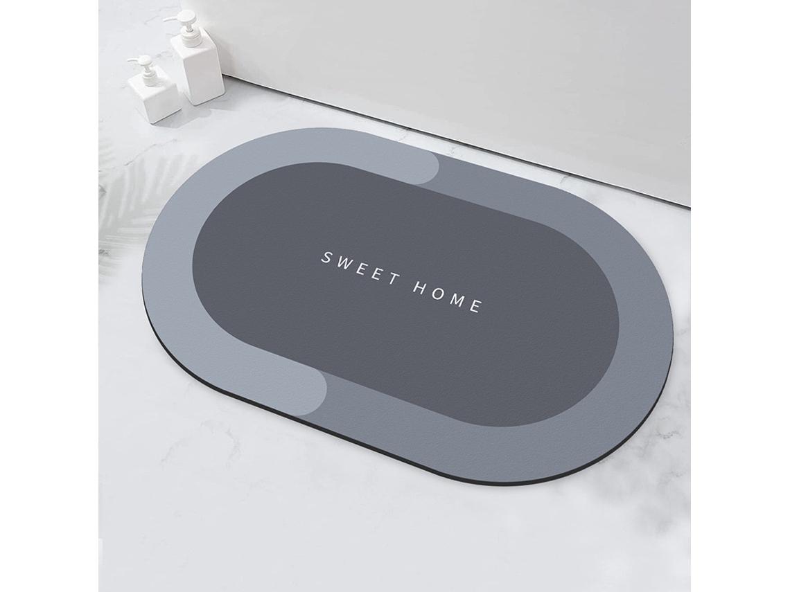 Alfombra de Baño LUUCOZK Antideslizantes Decoración Baño Secado Rápido Absorbentes Patrón Poliéster Multicolor (60x90cm)
