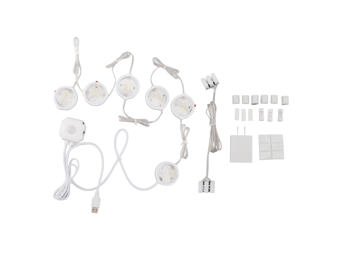 Luces Bajo Armarios Con Enchufe Con Sensor De Movimiento, 3 Modos De Color Led, Para Cocina, Pasillo Y Escaleras.