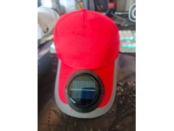 Sombrero Con Ventilador Y Energía Solar (rojo Brillante)