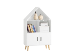 Librería Infantil SOBUY KMB58-W con 2 Estanterías Abiertos (Blanco - 60 x 30 x 103 cm)