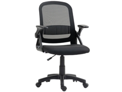 Silla Giratoria Ergonómica Con Reposabrazos Abatibles Y Soporte Lumbar Negra