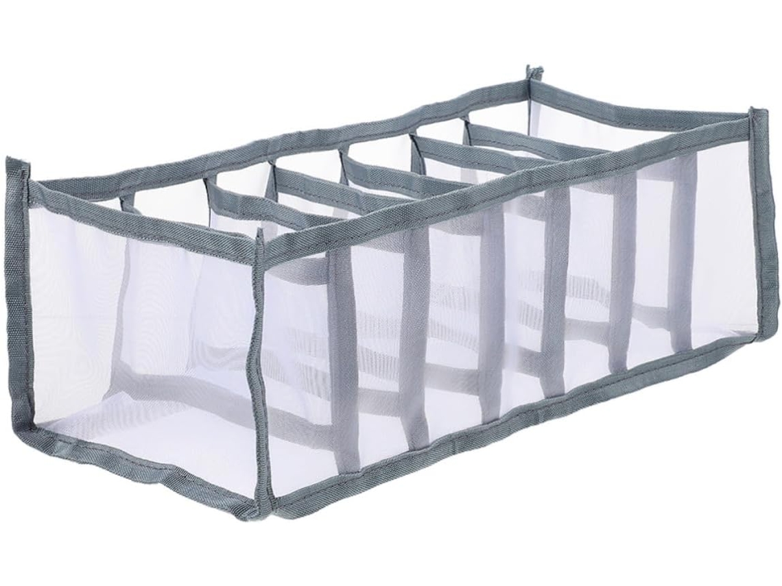 Organizador 36x25x20 Almacenamiento Grande Malla Multirejilla 7 Compartimentos Pantalones Ideal Armarios