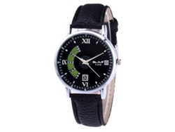 Reloj De Pulsera Analógico De Cuarzo De Aleación Para Parejas, Negocios, Casual, Negro.