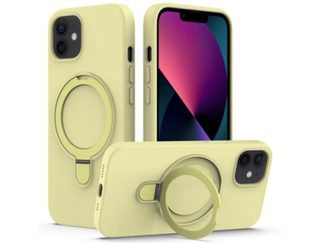 Funda Mobile Phone Cases Magsafe Liquid With Ring para iPhone 12 Silicona