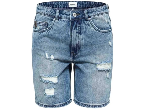 Pantalones Cortos ONLY Dana Light Denim Mujer (29 - Azul)