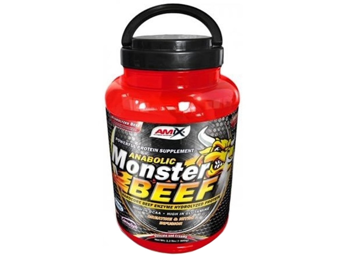 Proteína AMIX Monster Beef De Ternerafavorece El Anabolismo Muscular Rápida Y Total Absorción (1 Kg - Lima)