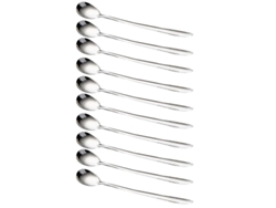 2026da-10 Cucharas De Acero Inoxidable Largas Para Café Helado Postre Té 19cm Zdk 10 Unidades