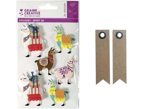 Pegatinas + Etiquetas GRAINE CRÉATIVE Llama