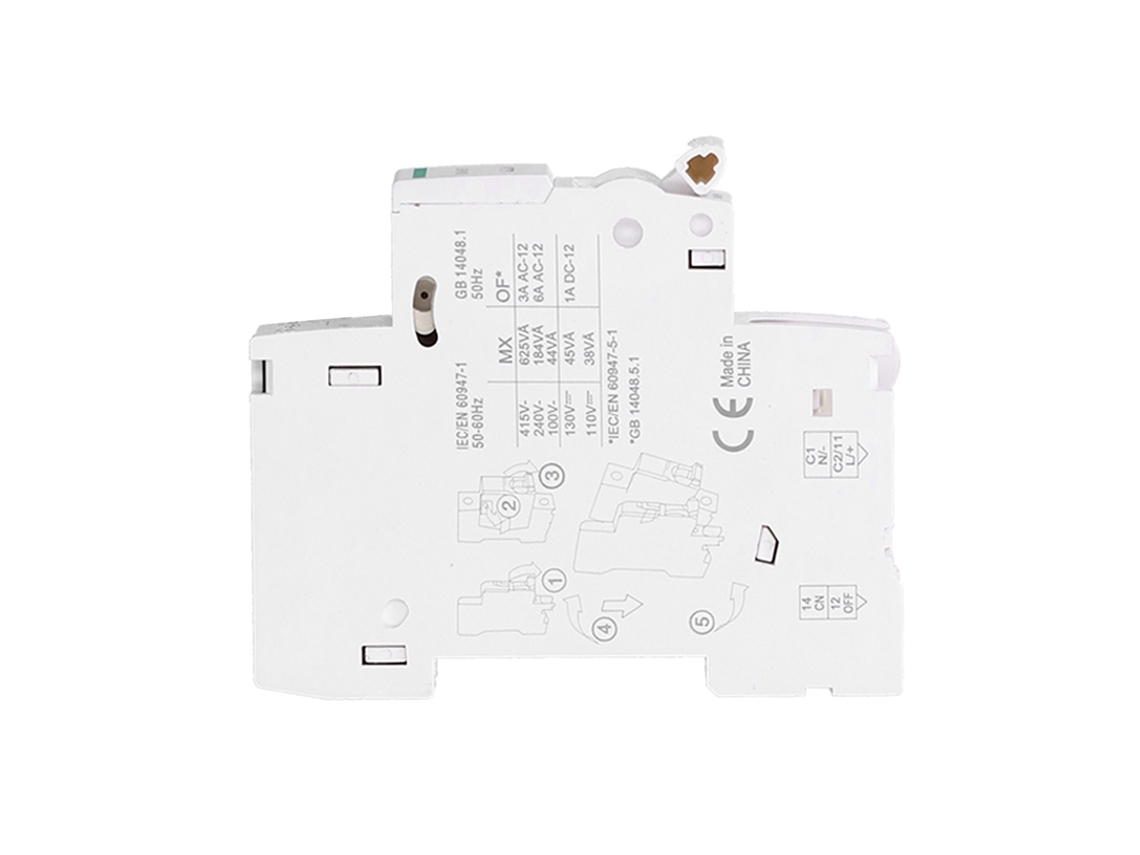 Unidad De Disparo Por Derivación Mx+of Para Disyuntor De Carril Din, Nylon Ignífugo, Dc110-130v Ac100-415v