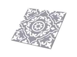 Panel de vinilo impermeable Espelharte (9 pcs 30x30 cm - Gris, Estándar árabe)