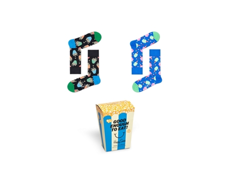 Pack de 2 Medias HAPPY SOCKS Gift Box 41/46 EU (Algodón - Azul)