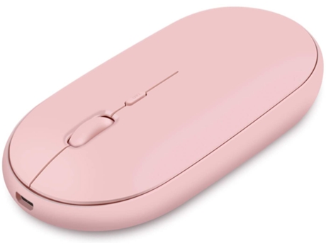 Ratón ELKUAIE Inalámbrico Recargable Ultrafino 2.4G Óptico Rosa