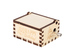 Caja de música vintage de madera blanca grabada, regalo de cumpleaños para niños, estilo retro.