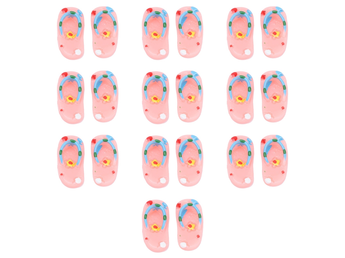 Zapatillas En Miniatura Para Casas De Muñecas, Accesorios 1:12 1:6, Resina, Rosa, Para Mayores De 3 Años.