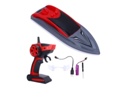 -barco De Control Remoto Eléctrico De Alta Velocidad 2.4g, Batería Duradera, Juguete Para Niños Rojo