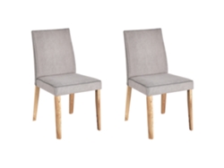 Conjunto de cadeiras em estilo escandinavo BELIANI Phola de Poliéster Cinzento 46x55x87