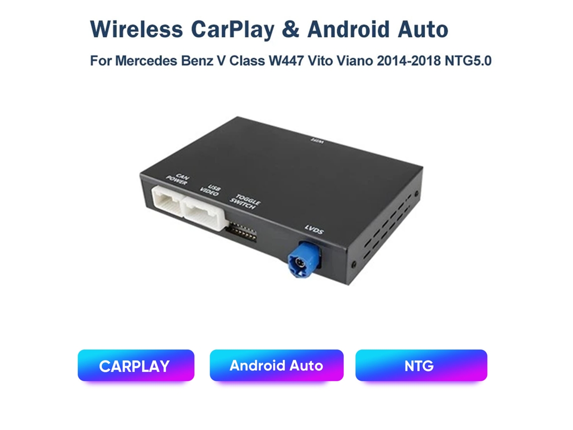 Interfaz Multimedia Hexine Carplay Para Mercedes Vito/viano/clase V W447 2014–2018 Ntg5.0