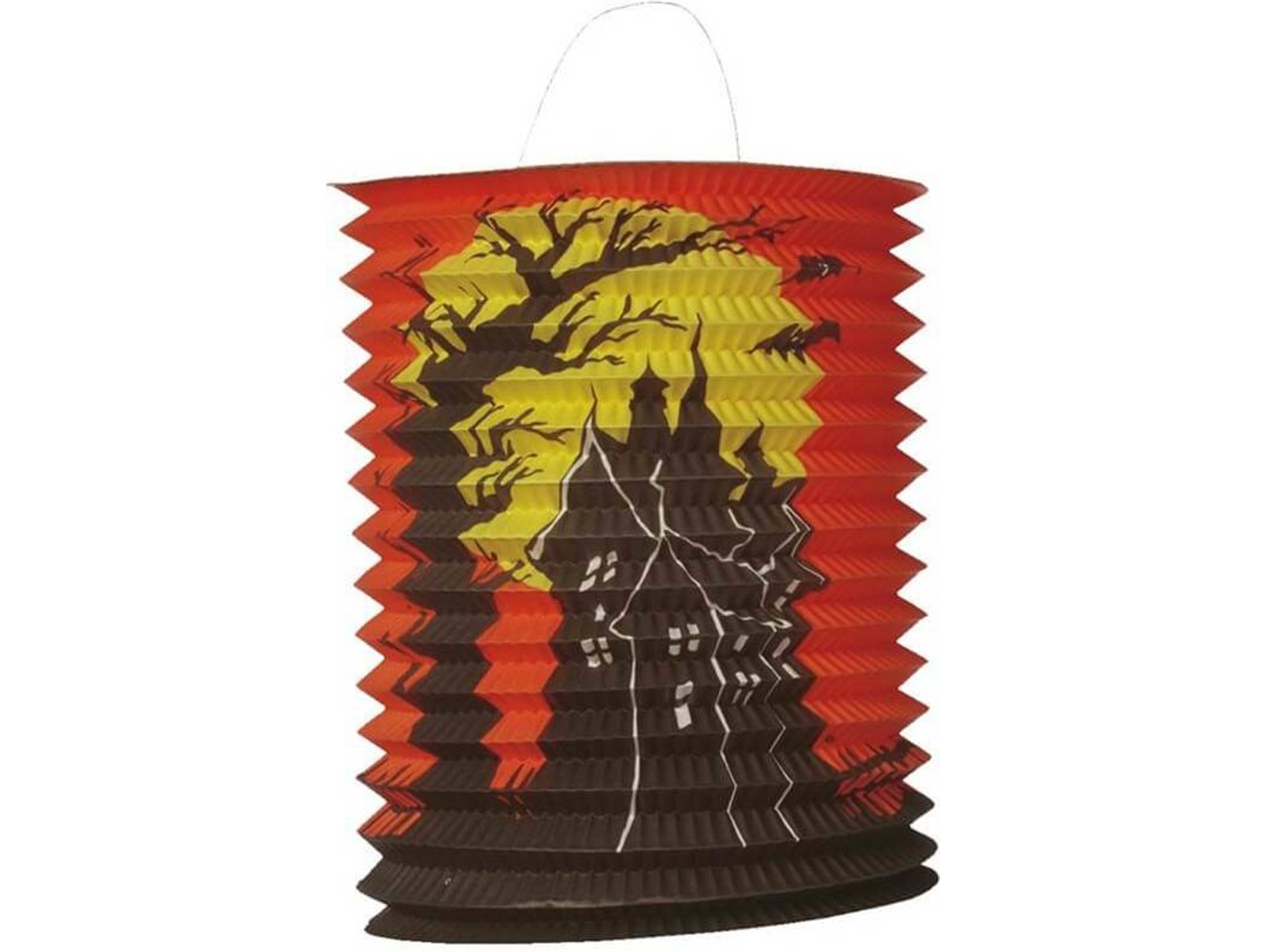 Decoraciones de Halloween DISFRAZZES Farolillo Tubular Casa de Brujas (25 cm)