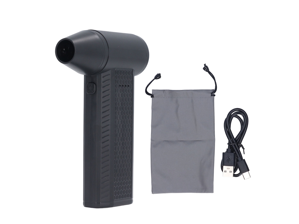 Soplador eléctrico de polvo en seco, 4 velocidades de viento, 130000 rpm, 180 W, 3000 mAh, color negro.
