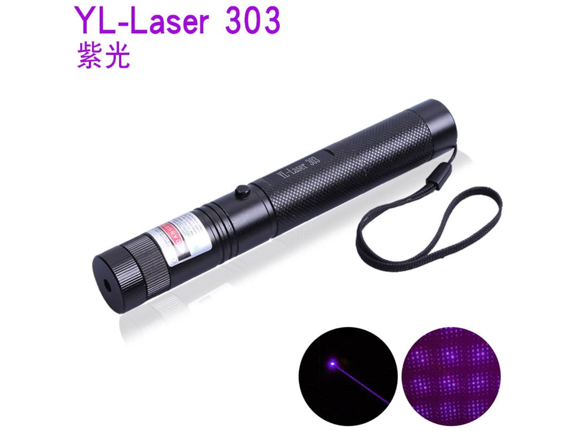 Luz láser 303c de alta potencia con efecto cielo estrellado y largo alcance para exteriores, luz potente, bolígrafo indicador de entrenamiento de largo alcance, luz púrpura Digitallab