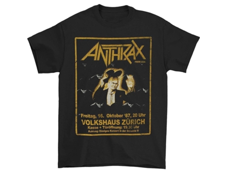 Camiseta ROCKINSTONE Ántrax entre los vivos (Algodón - XXL)
