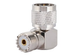 Adaptador Coaxial En Ángulo Recto Con Conector N Macho A M Hembra Para Antena Uhf De 50 Ohmios.