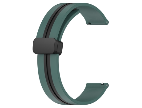 Correa de reloj inteligente para Amazfit GTR 3 Pro Correa de reloj de silicona de 22 mm con cierre magnético plegable (verde oliva + negro)