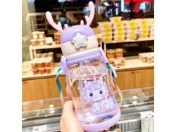 (estilo 5) Botella De Agua Para Niños De 600 Ml, Creativa Taza De Alimentación Portátil Con Dibujos De Antílopes