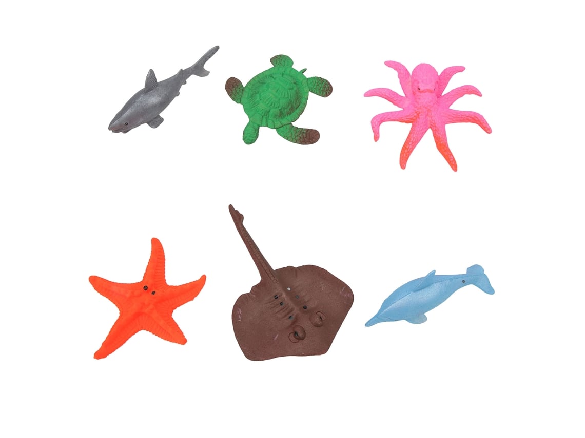 Ats-6 Piezas Juguetes De Animales Marinos Expandibles Con Agua Educatsivos Para Niños Niñas Bebés