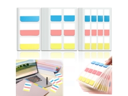 MEOIRUERY Pestañas adhesivas para cuadernos, pestañas de anotación de escritura Reposicionables marcadores de página para una organización eficiente y aumento d