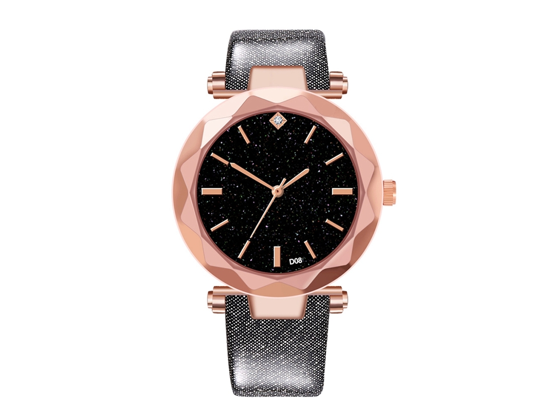 Reloj De Pulsera De Cuarzo Con Correa De Poliuretano, Estilo Moderno Y Elegante, Unisex, Negro.