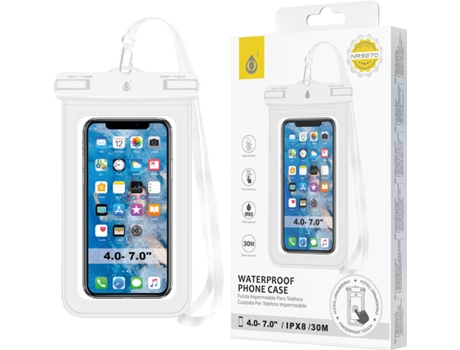 Bolsa Impermeable ONE PLUS para Alcatel 1C 2019 (Blanco)
