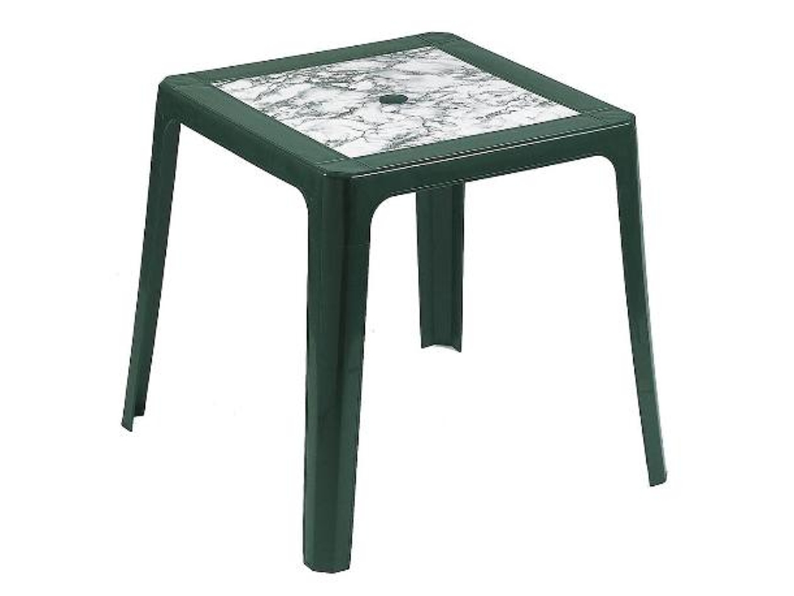 Mesa apilable 70x70 cm verde marmol 4025vm