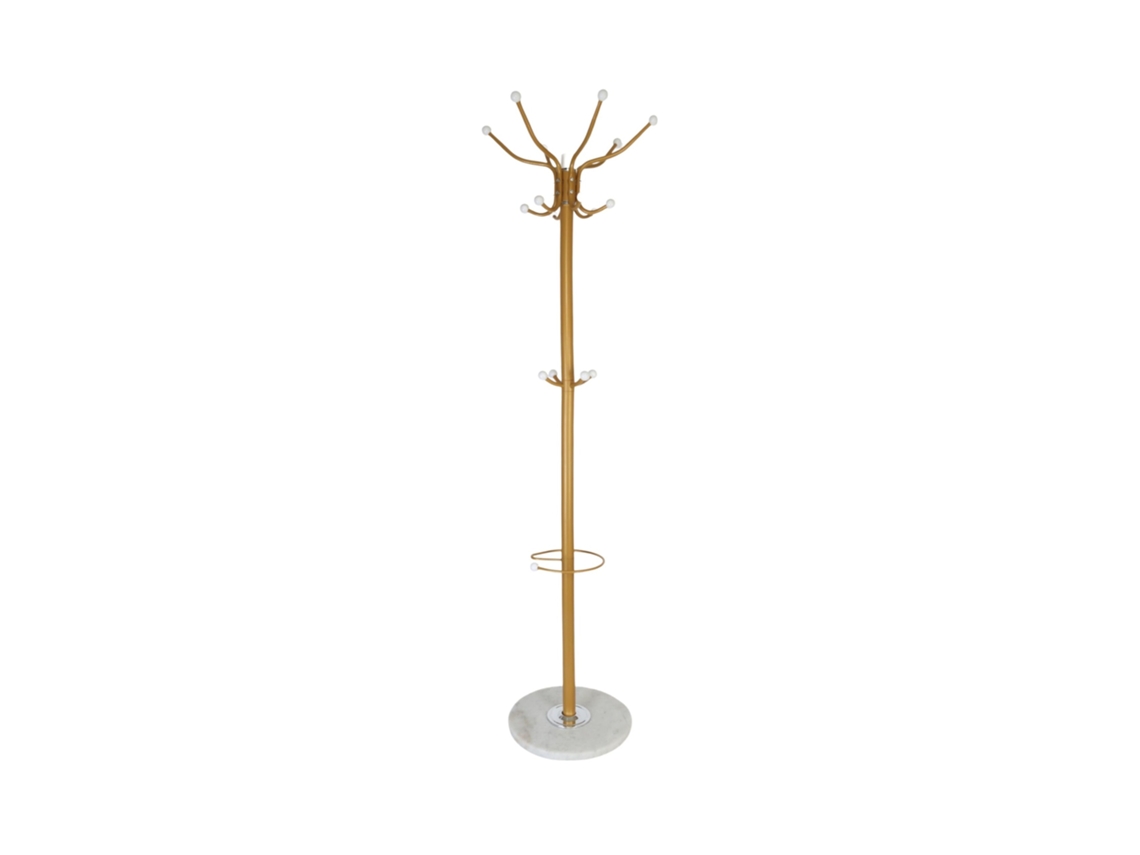 Bengaleiro Relaxdays Com Suporte Para Guarda-chuvas, 16 Ganchos, H X P: 176,5 X 36,5 Cm, Base De Mármore, Guarda-roupa
