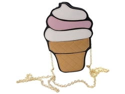 2026-bolsa Messenger Para Niñas Cartera Helado Cartera Pequeña Bolso Bandolera Para Móvil De Señoras De Cuero Pu Suave Diseño De Helado Y Cupcake
