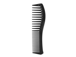 Pente Desembaraçador De Cabelo Portátil Para Salão E Casa De Plástico Abs Com Dentes Largos E Finos Preto