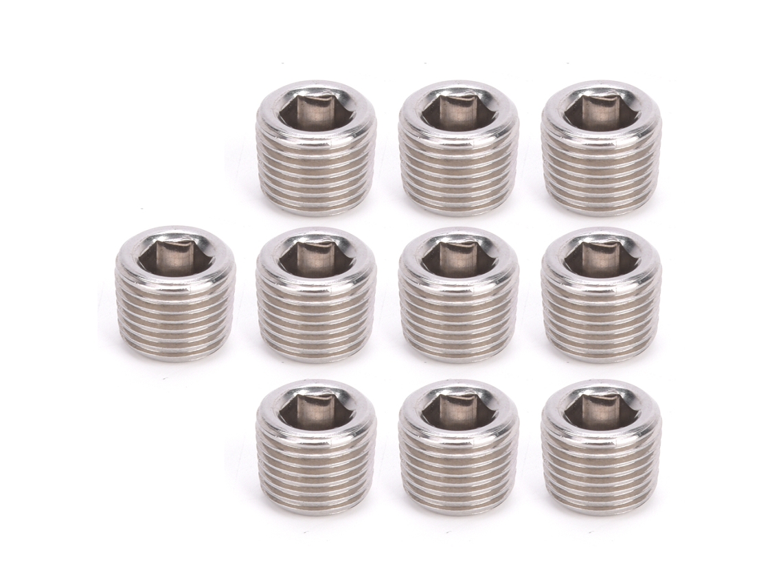 10 Peças De Tampa Hexagonal Rosqueada Masculina Bspp 3/8 Polegada Aço Inoxidável 304 Para Tubos